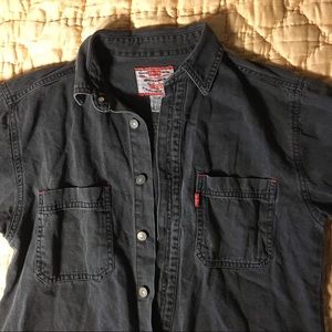 Levi’s black denim button-down shirt